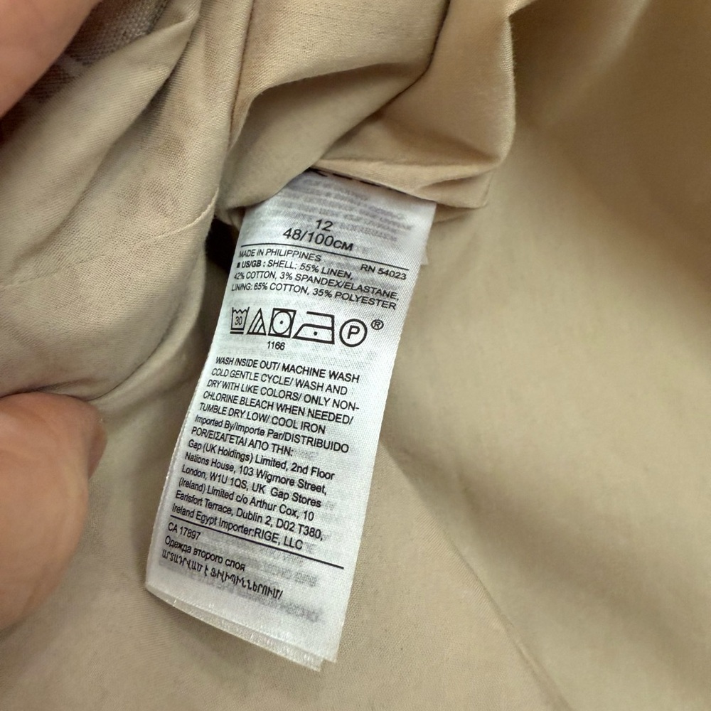 Banana Republic Beige Plaid Double-Breasted Blazer - Picture 5 of 5